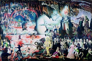 Apocalyptic Scene with Philosophers and Historical Figures, Reverend McKendree Robbins Long, late 1960s